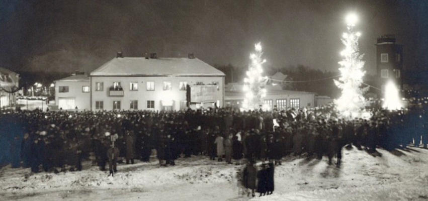 Firande nyåret 1941-1942 i samband med att Finspång blev köping.